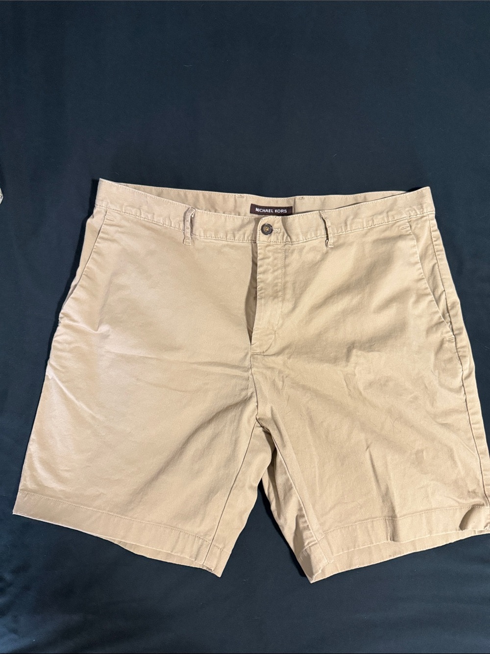 Michael Kors Men's Beige Flat Front Shorts